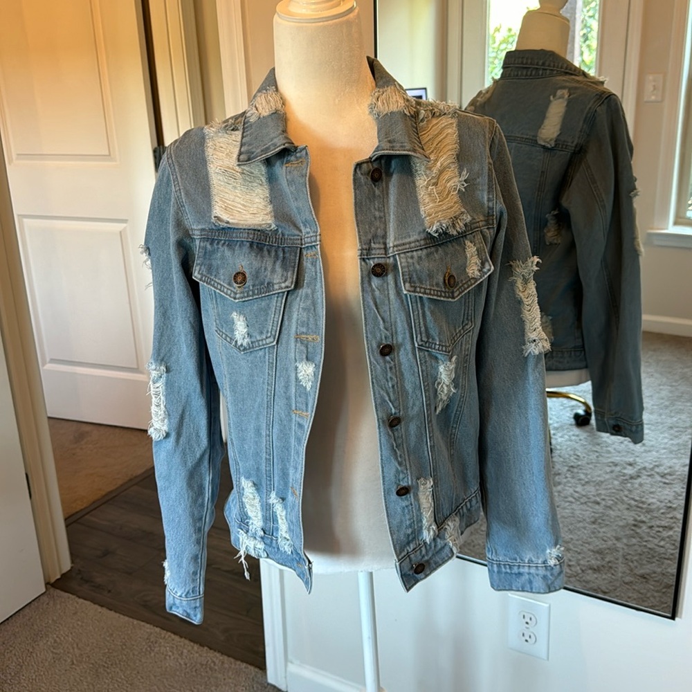 Distressed Jean jacket